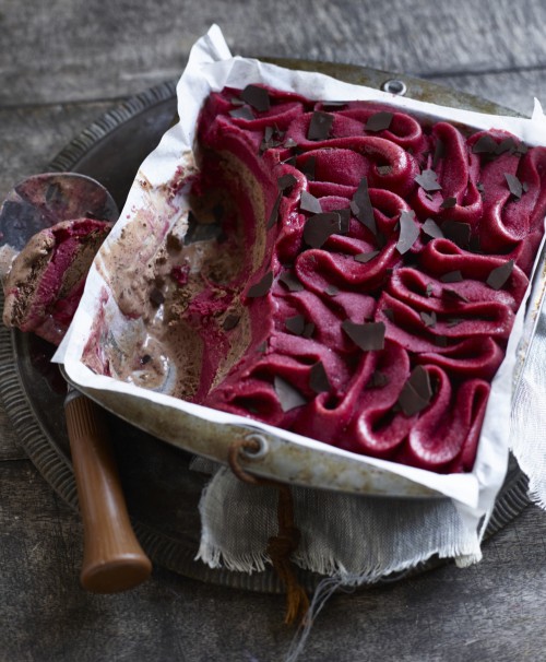 Schokoeis mit Chili-Kirsch-Sorbet - CarpeGusta